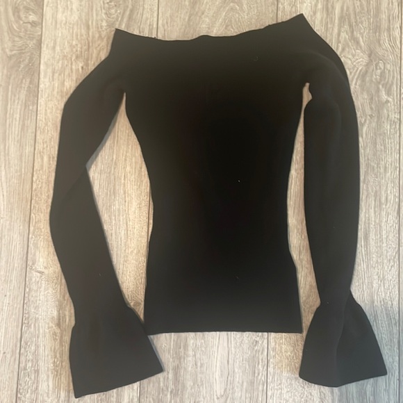 7 for All Mankind ribbed off the shoulder sweater - Picture 1 of 3